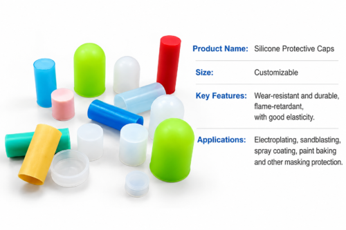 Assorted red silicone masking caps different sizes=