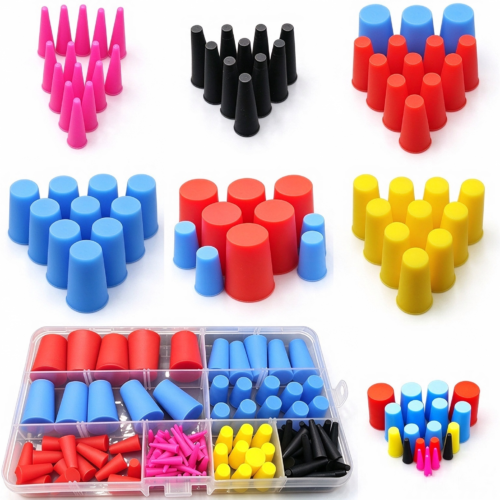 Tapered Silicone Masking Plugs Kit, 250 Pcs Assorted Sizes, Heat Resistant 260°C - image 3